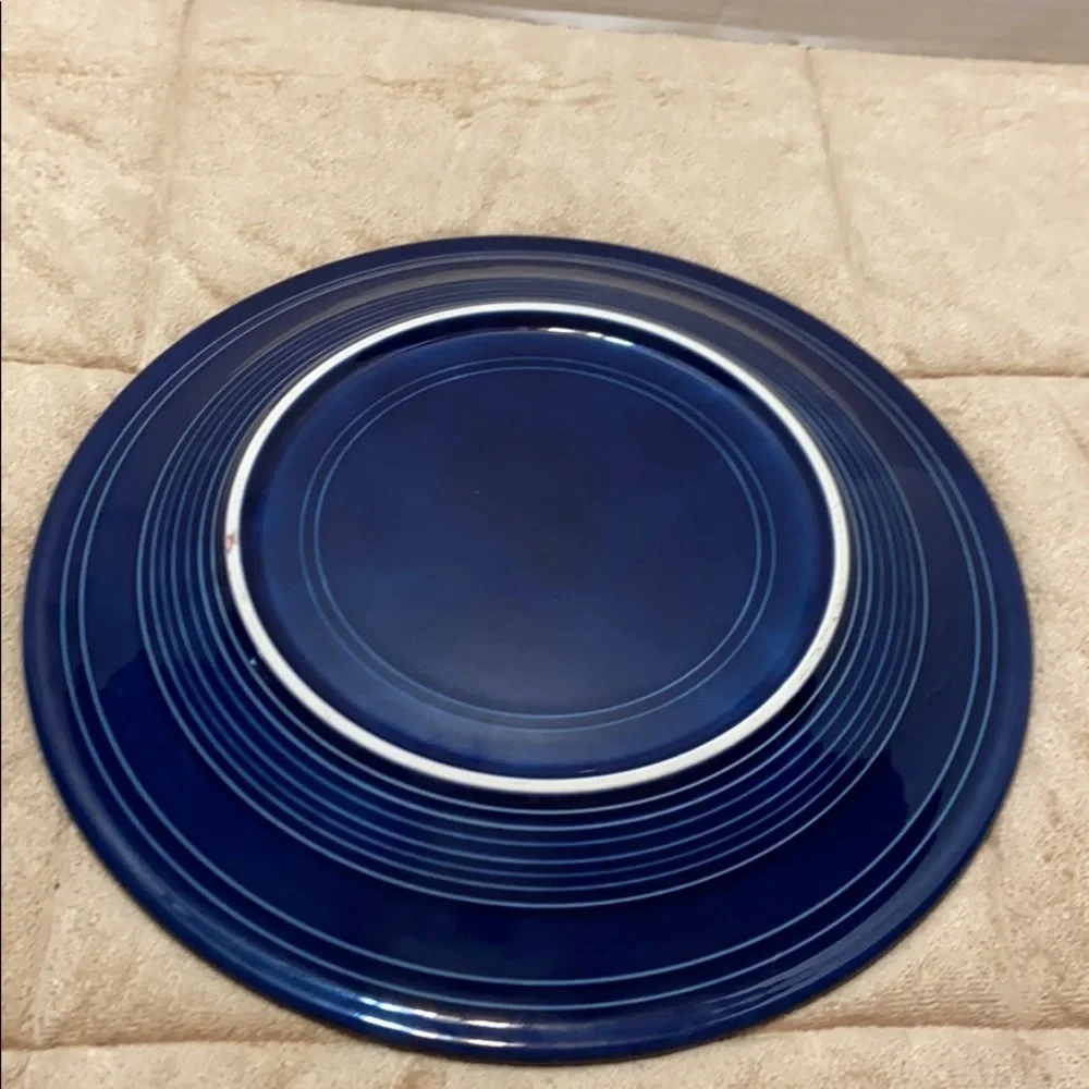 Fiesta Ware Round 12 inch blue Serving Pla…